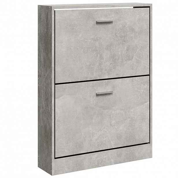 vidaXL Botník betonově šedý 59x17x81 cm kompozitní dřevo