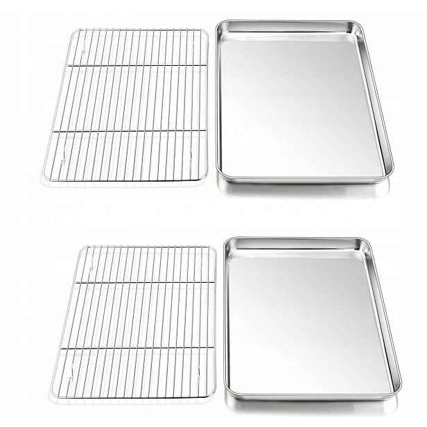 2 sady Plechů na pečení typu R s chladicí mřížkou 304 Nerezová ocel