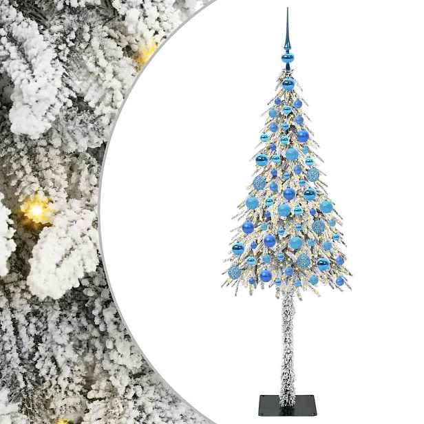 vidaXL Vánoční stromeček s 300 LED diodami Bílá 180 cm PE a Ocel