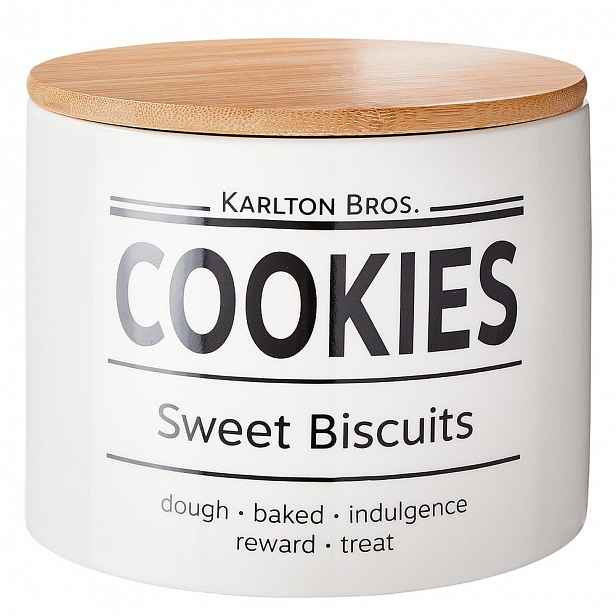 Butlers KARLTON BROS Dóza na sušenky 15 cm - bílá