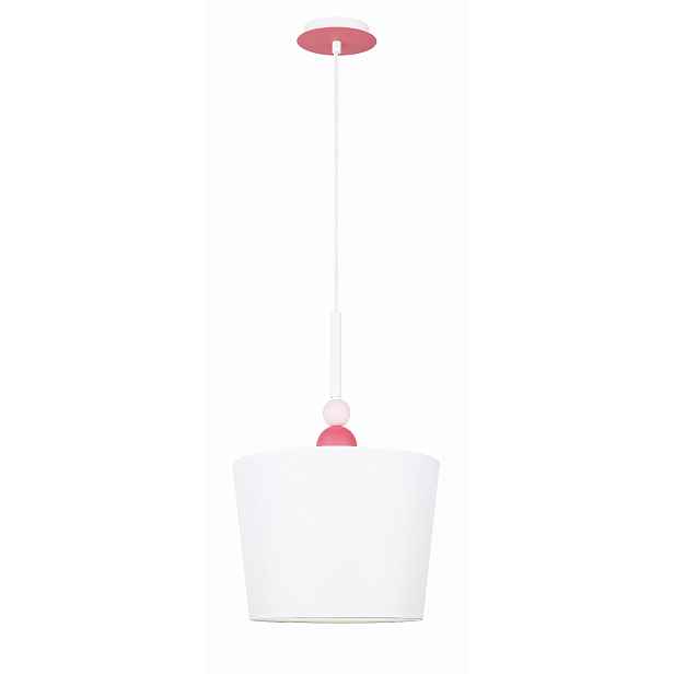 Candellux Bebe Závěsná lampa 1xE27 100 cm Bílo-růžová