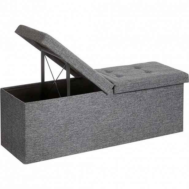 SEDACÍ BOX, textil, kompozitní dřevo, 110/38/38 cm