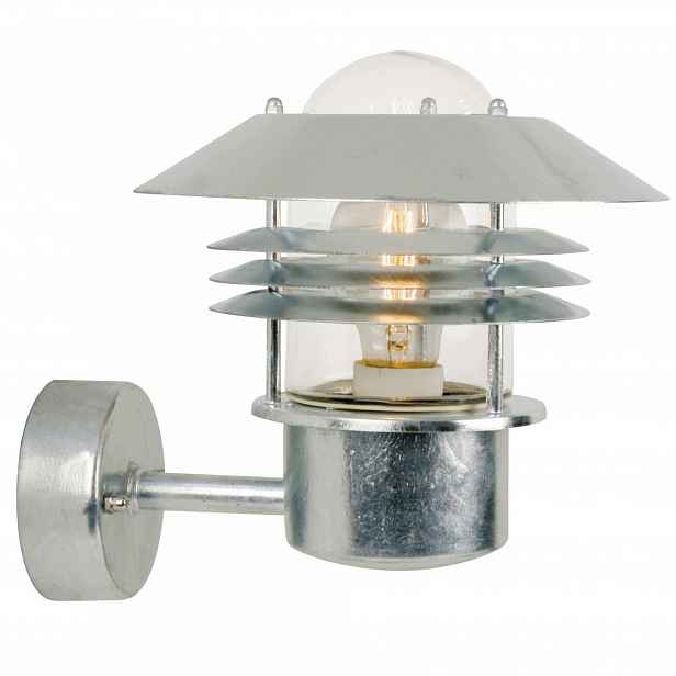 Venkovní nástěnná lampa Vejers Stříbrná IP54 60W E27 Terasa Ocel Nordlux