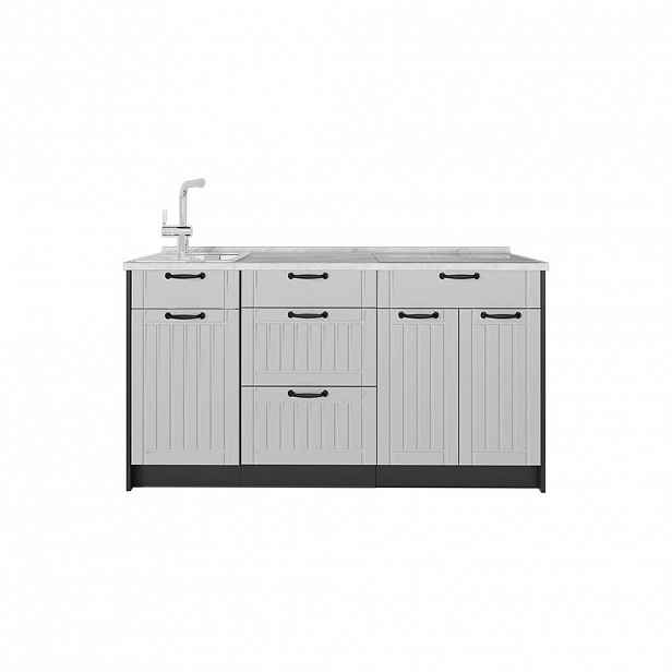 Vicco KUCHYŇSKÝ BLOK Fame-Line, Bílý venkovský dům, 150 cm, PD Mramor