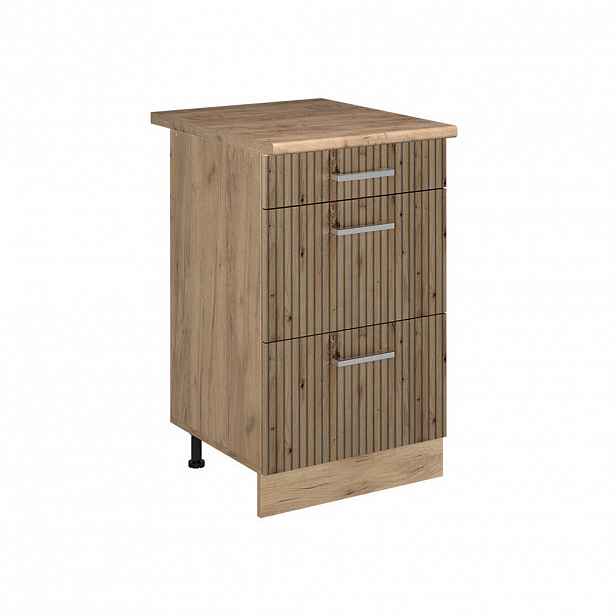 Vicco SPODNÍ SKŘÍŇKA KUCHYŇSKÉ LINKY R-Line, Řemeslný dub/Zlatý mocný dub, 50 cm pracovná doska Dub Goldkraft
