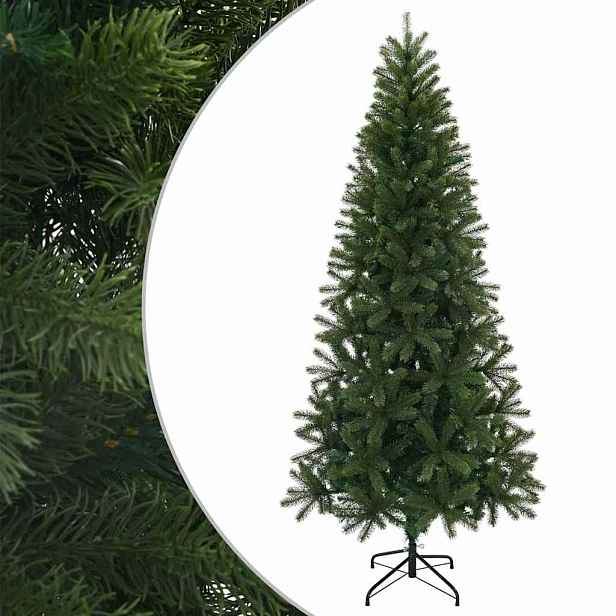 vidaXL Umělý vánoční stromeček s stojanem Zelená 240 cm PVC, PE a ocel