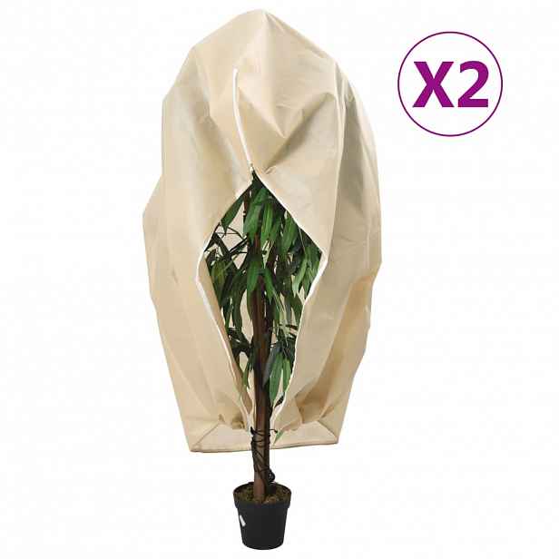 vidaXL Ochranné návleky na rostliny na zip 2 ks 70 g/m² 3,93 x 3 m