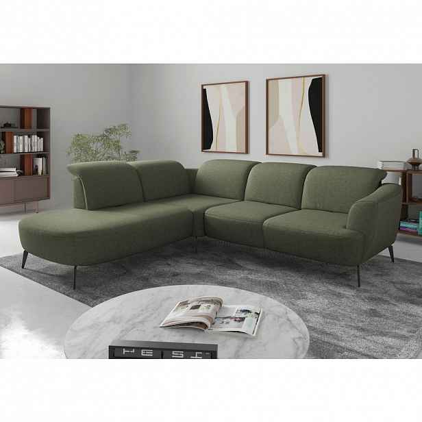Sit & More ROHOVÁ SEDAČKA, textil, olivově zelená
