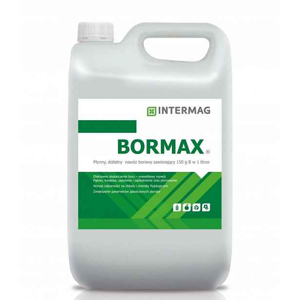 Bormax 5 L listové hnojivo s borem Intermag Bor (b) tekuté 5000 ml ekologické.