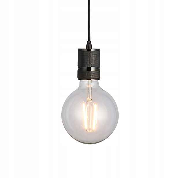Endon Závěsná lampa Loftová Černá Chrom 1xE27 60W Urban