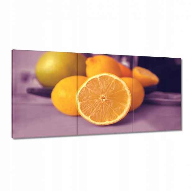 Obrazy 120x60 Citronky ve fialové barvě