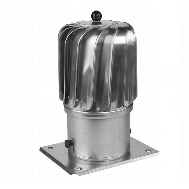 Otočná Komínová násada 150 Aluminium Podélná Na Komín 250 m3/h Základna