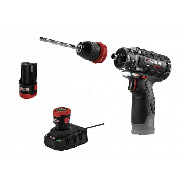 Parkside Performance® Aku vrtací šroubovák Pbspa 12 E4, 2x 2 Ah