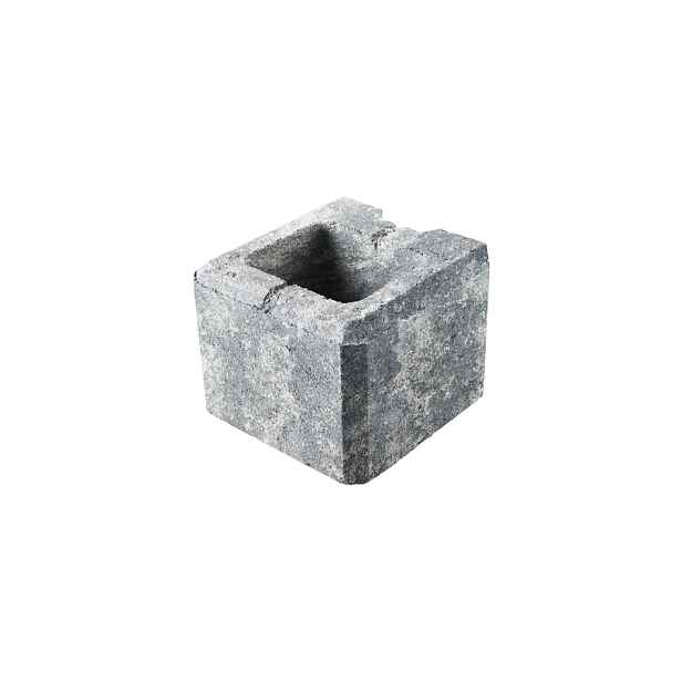 Tvárnice plotová DITON VISO koncová poloviční marmo 200×200×150 mm