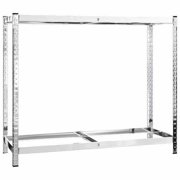 vidaXL 2patrový regál na pneumatiky stříbrný 110 x 40 x 110 cm ocel