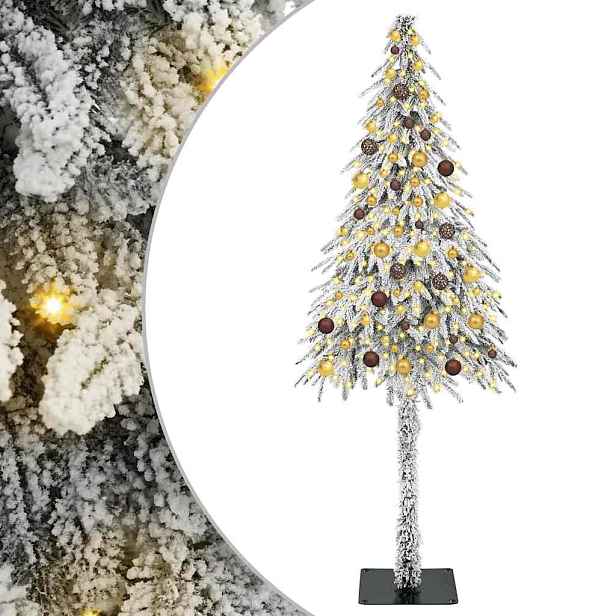 vidaXL Vánoční stromeček s 300 LED diodami Bílá 210 cm PE a Ocel