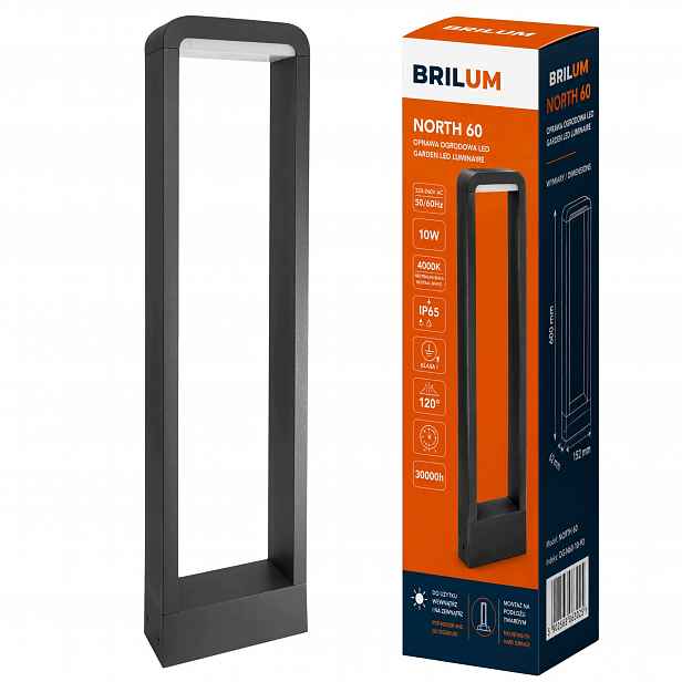 Zahradní lampa 60 cm 10 W 500 lm IP65 Stojící zahradní sloupek Stojící sever 60