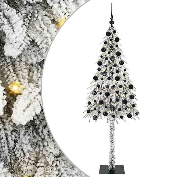 vidaXL Vánoční stromeček s 300 LED diodami Bílá 210 cm PE a Ocel