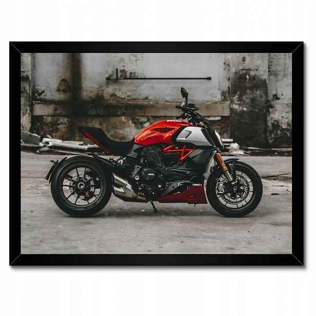 Plakáty v rámu 40x30 Červené Ducati Motocykl