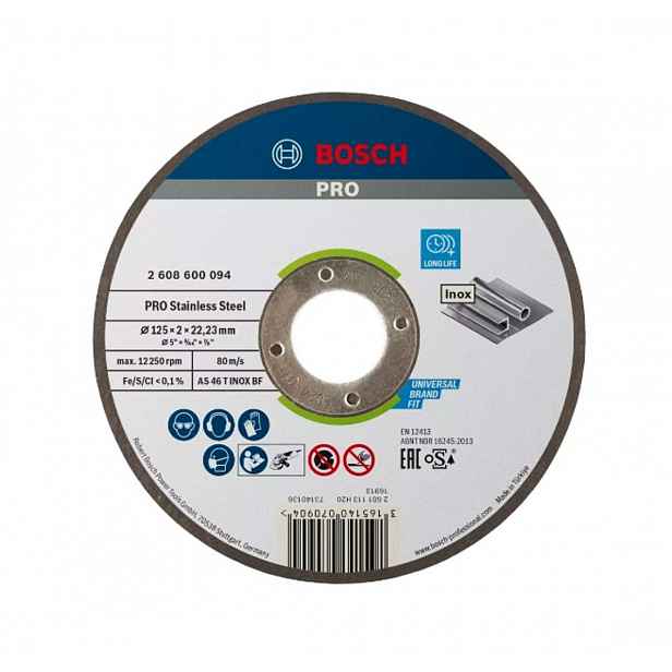Bosch - Řezný kotouč na nerezovou ocel 125x22,23 mm 2608600094