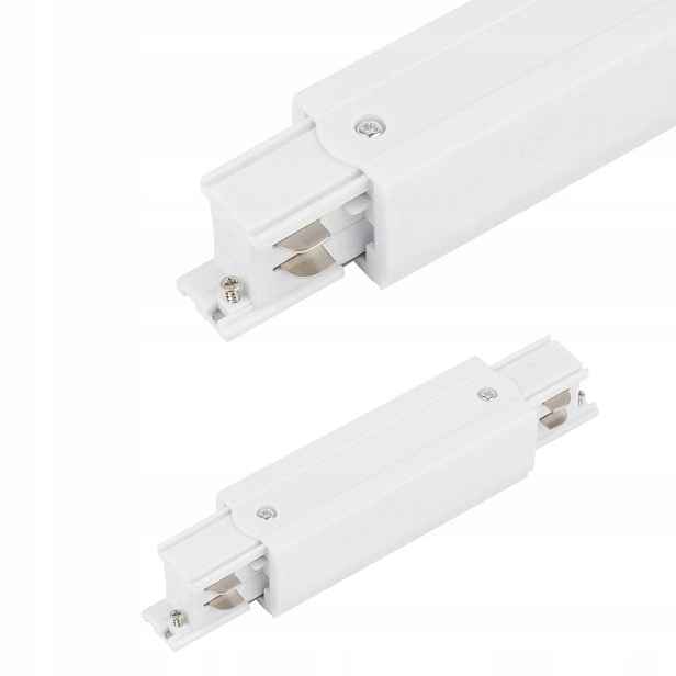 Centrální spojka s napájením, bílá, pro 3-fázové kolejnice Tracer Tk Lighting