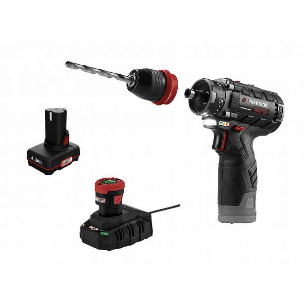 Parkside Performance® Aku vrtací šroubovák Pbspa 12 E4, 2 Ah a 4 Ah