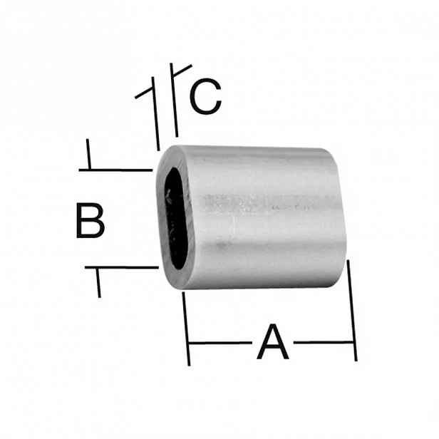 Svorka lanová 4 mm AL 6 ks