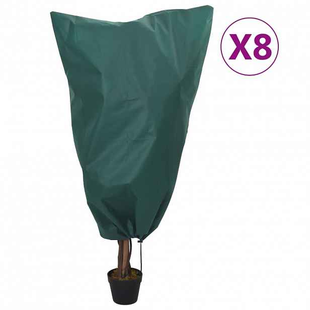 vidaXL Ochranné návleky se stahovací šňůrkou 8 ks 70 g/m² 0,8 x 0,8 m