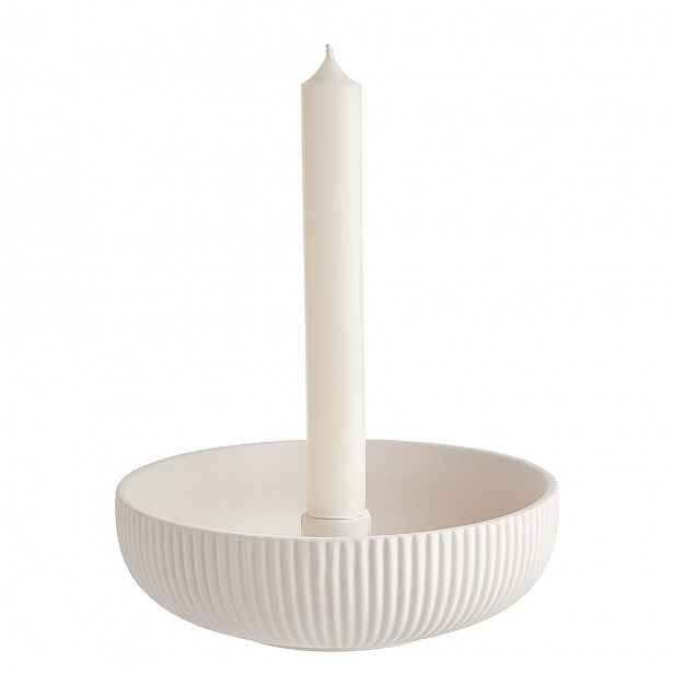 Butlers CANDLE BOWL Svícen 16 cm - béžová
