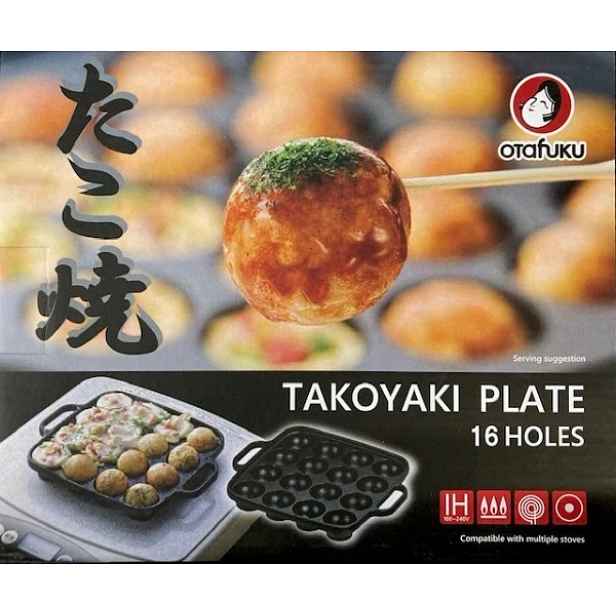 Japonská litinová pánev pro Takoyaki 16 otvorů Otafuku Japonsko