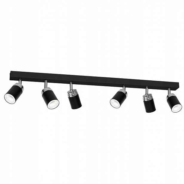 Stropní lustrová lampa Loft, závěsná, kov, černá