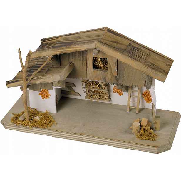 Vánoční betlém 37x15x20 cm pro figurky 5-7 cm