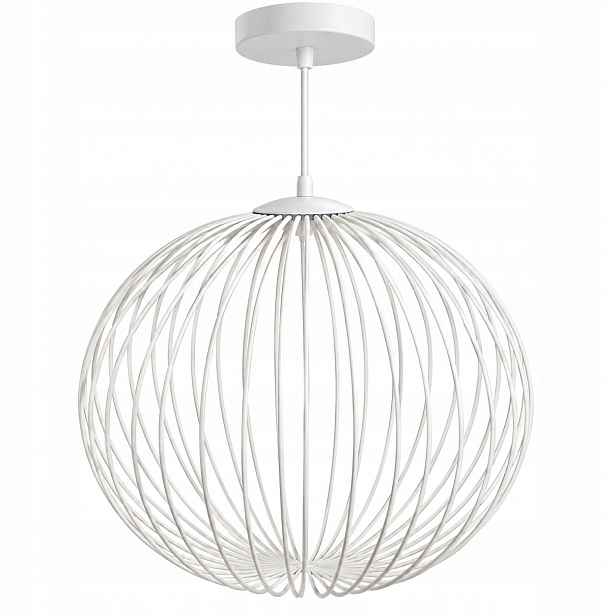 Závěsná Led lampa bílá drátěná koule 60 cm, moderní designová