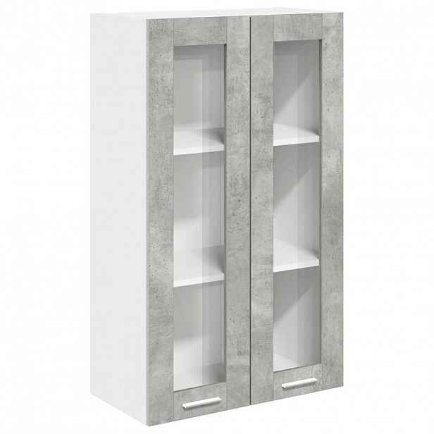 vidaXL Závěsná skříňka Betonově šedá 60 x 31 x 100 cm Kompozitní dřevo