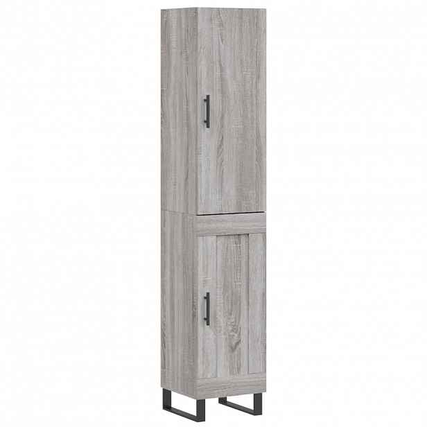 vidaXL Skříň highboard šedá sonoma 34,5 x 34 x 180 cm kompozitní dřevo