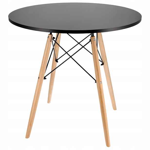 Stůl kulatý 80 cm do jídelny obývacího pokoje kuchyně moderní Skandinávský kuchyňský