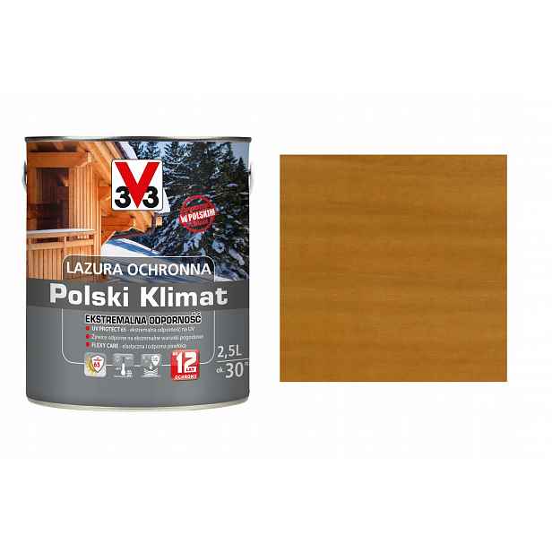 Lazura V33 Polský Klima 12 let Borovice Skandy. 2,5L