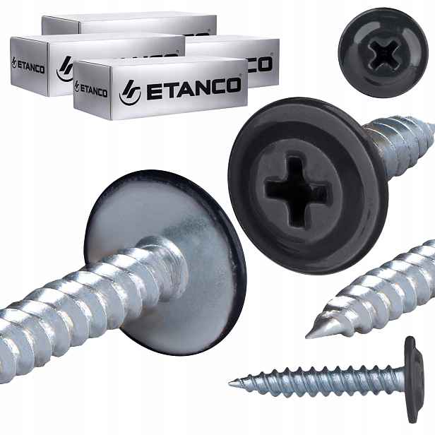 Podložkové vruty do dřeva 4,2 x 25 mm Ral 7016 1000 ks Etanco Gm-s