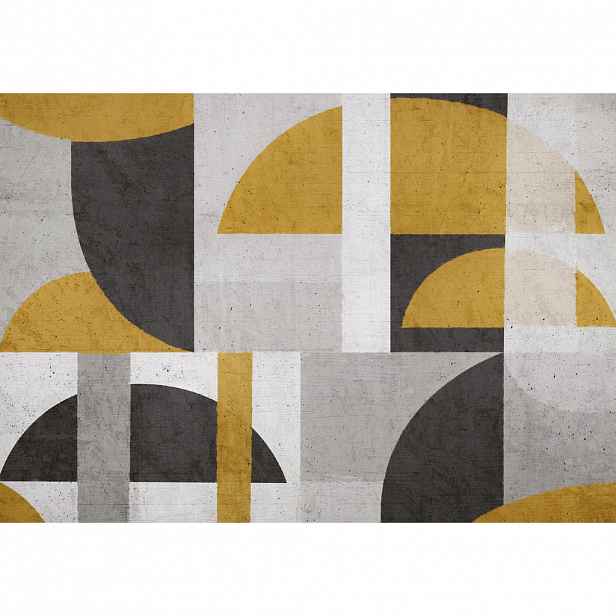 Wallarena ABSTRAKTNÍ šedá fototapeta Art Deco 254x184 cm