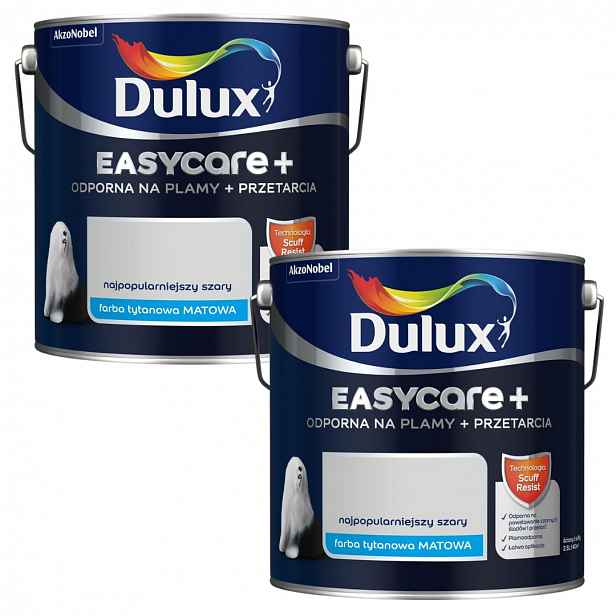 Set Dulux Easycare+ 2x2,5L Barva Nejoblíbenější Šedá 5L