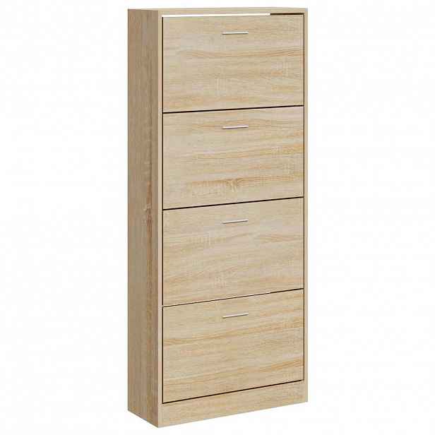vidaXL Botník dub sonoma 63x24x147 cm kompozitní dřevo