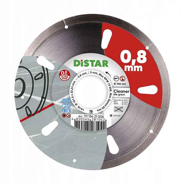 Distar Diamantový Kotouč 100x0,8x22,23 Pro Slinuté Dlažby Dlaždic Cleaner