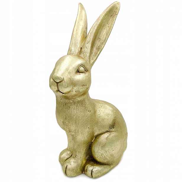 Velikonoční Králík Zlatý Vánoční Dekorace Velká Figurka 50 cm