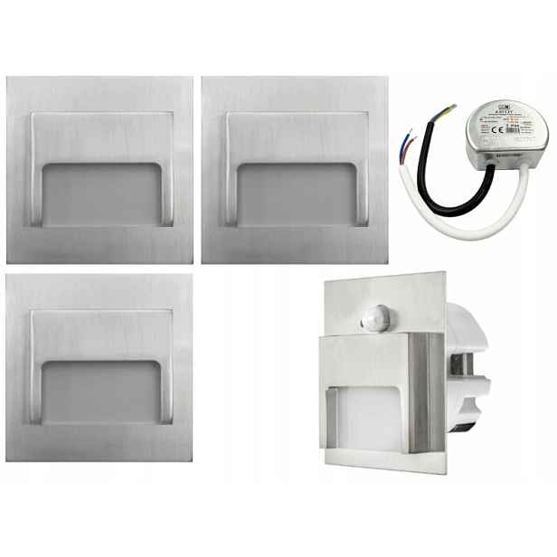 Sada osvětlení schodů Halogen Led 4x senzor