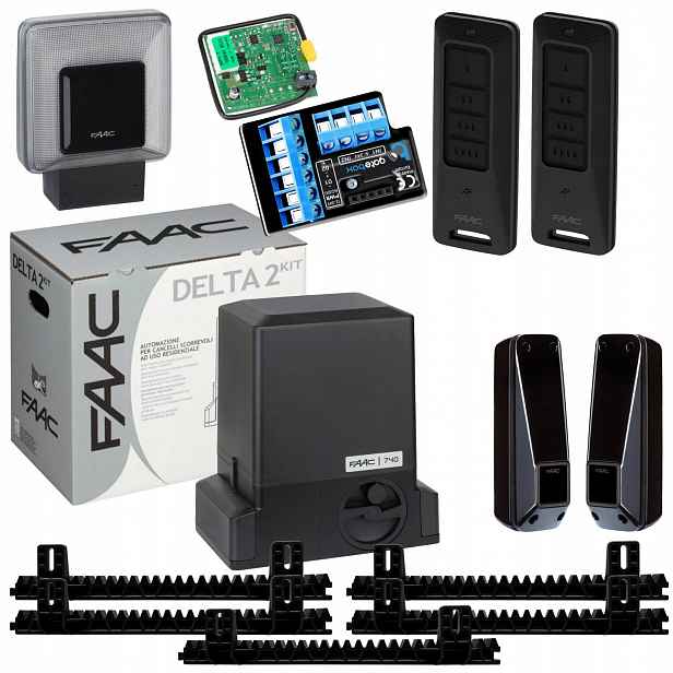 Faac DELTA2+ Modul WiFi Lampa+ Lišta+ Pilot 2ks pohon posuvné brány