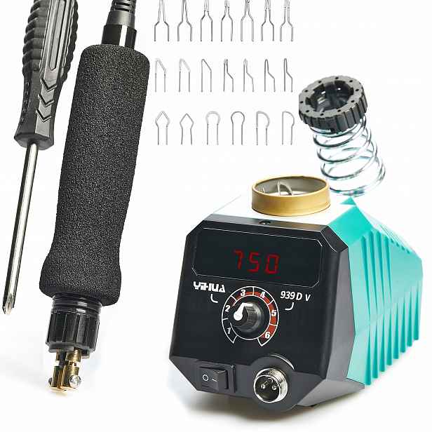 Přesný Pyrograf Vypalovač Dřeva LCD Displej Yihua 939D-V 30W Hrot