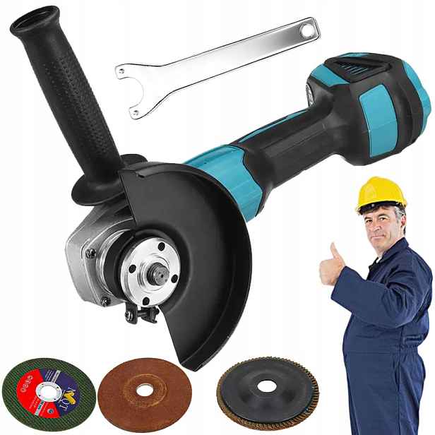 Úhlová Bruska Akumulátorová Bezkartáčová Bruska 18V 125 MM Klíč