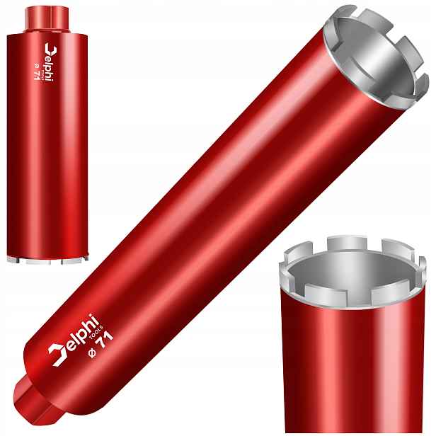 Vrták Do Betonu 71 x 450 mm Vrtačka Korunkový Vrták Delphi