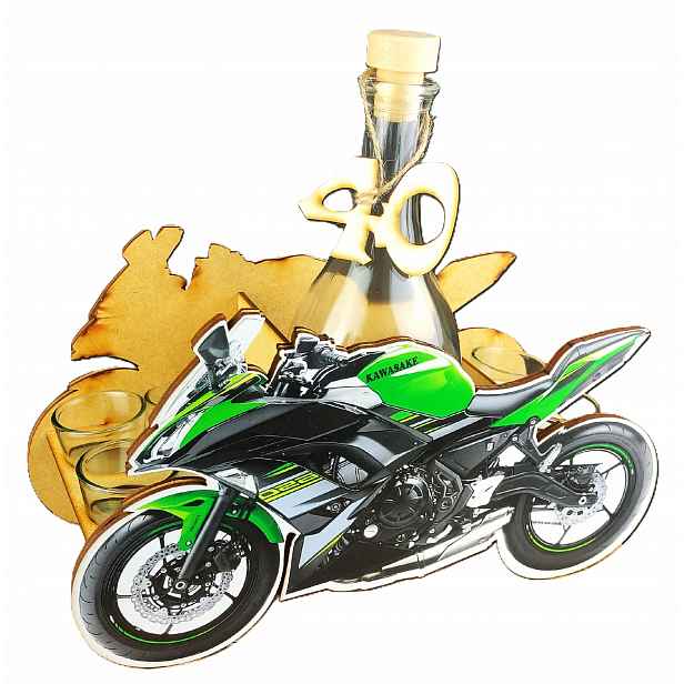 Dárek k 40. narozeninám Motocykl s karafou a skleničkami Vtipný dárek 40