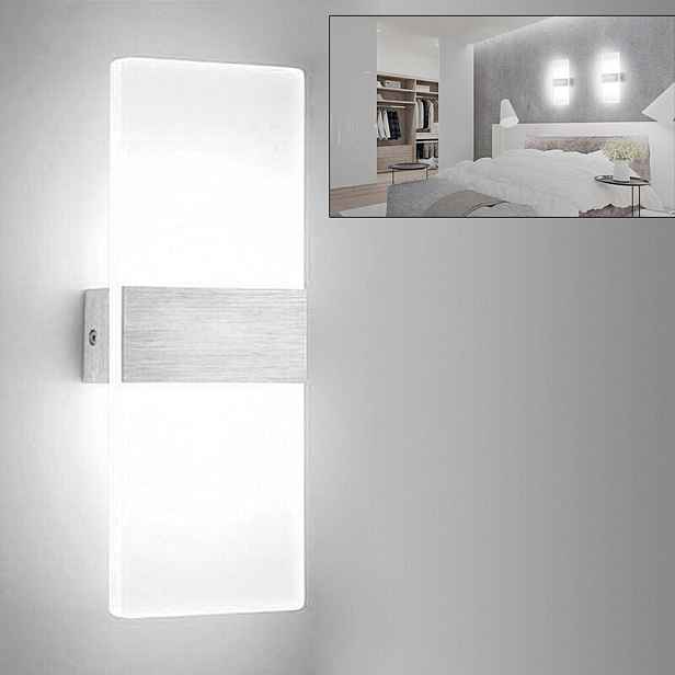 18W vnitřní Led nástěnné svítidlo, nástěnné svítidlo studené bílé, 6000K